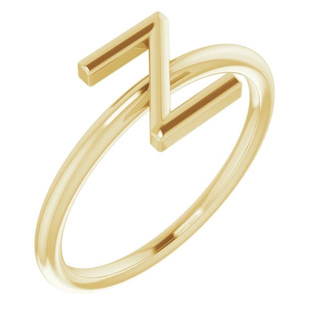 14K Yellow Initial Z Ring Ref. 15158494