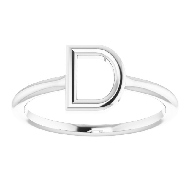 Sterling Silver Initial D Ring