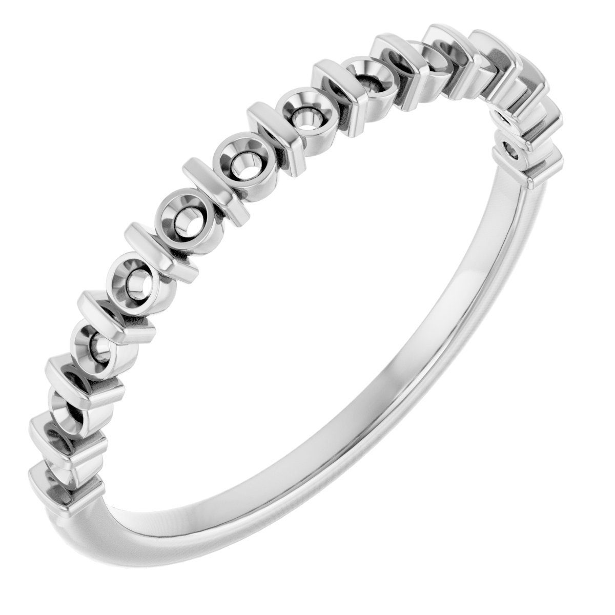 14K White 3/8 CTW Diamond Anniversary Band 