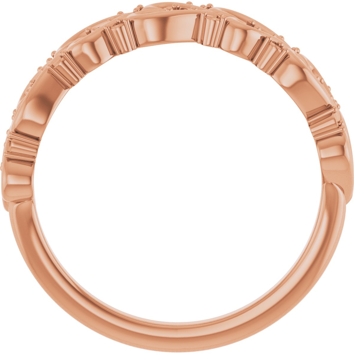 Alternative view of 1/6 CTW Natural Diamond Anniversary Band – 14K Rose Gold