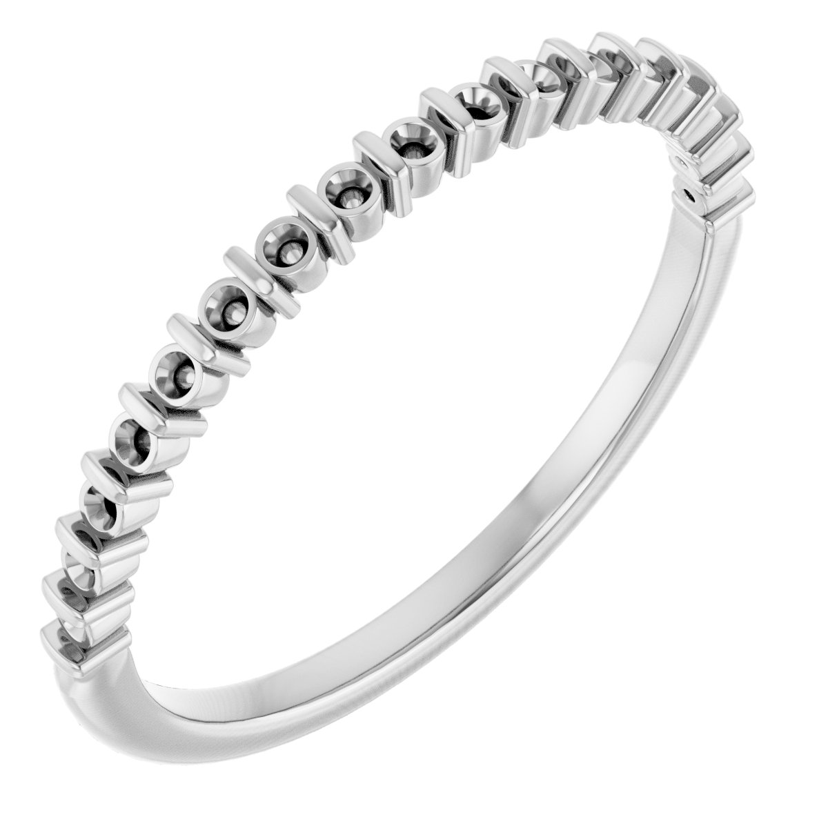 14K White 1/5 CTW Natural Diamond Anniversary Band