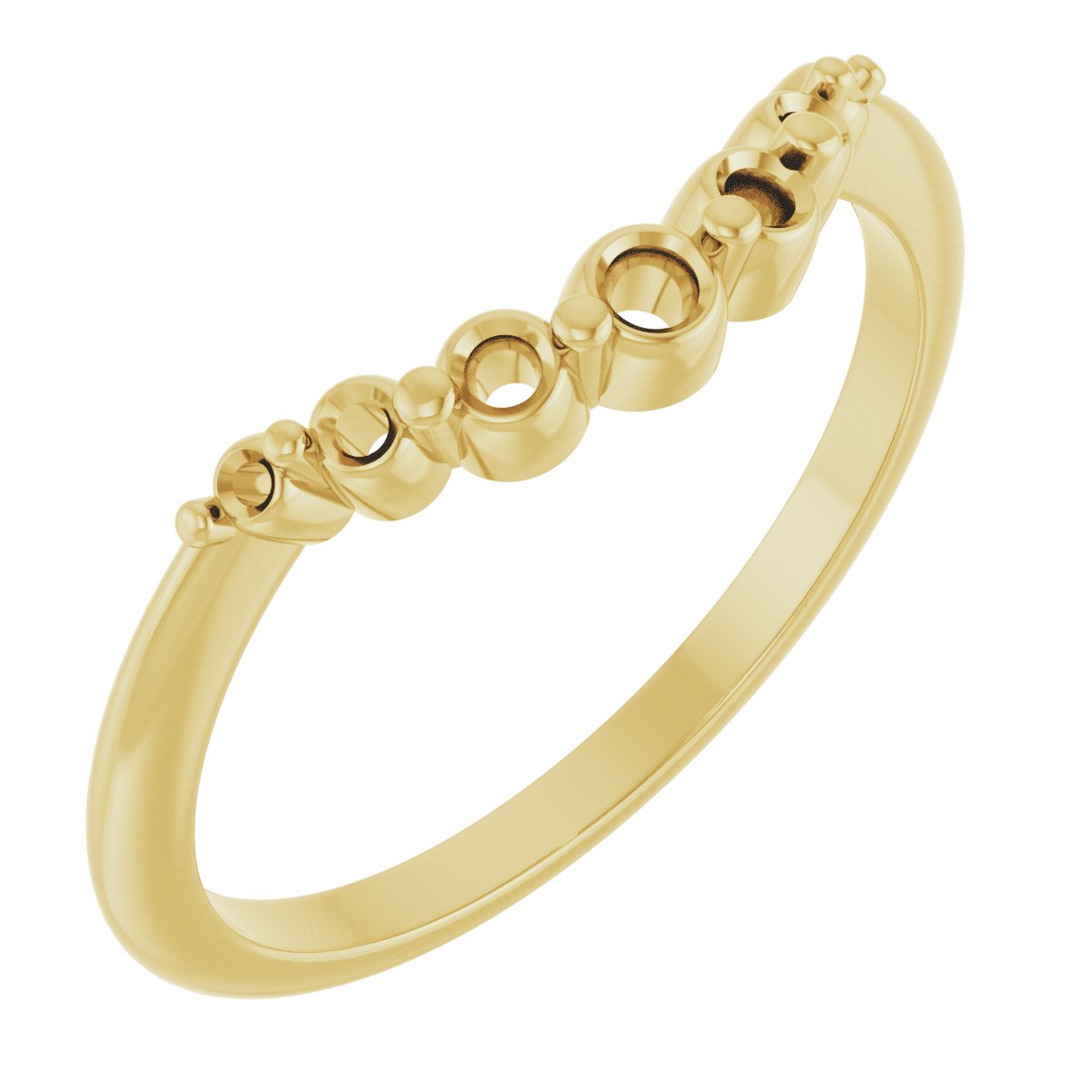 14K Yellow .20 CTW Diamond Contour Band Ref 15131077