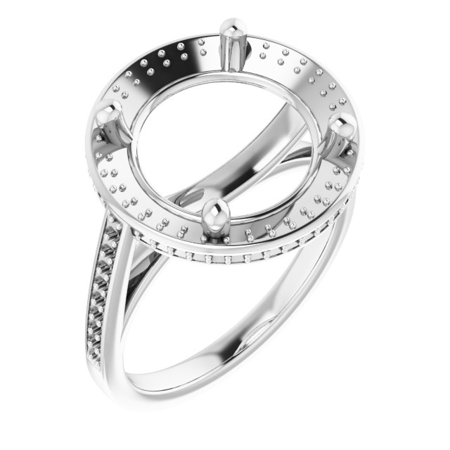 Hidden Halo-Style Engagement Ring