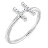 14K White .07 CTW Diamond Initial H Ring Ref. 15158607