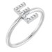 14K White .06 CTW Natural Diamond Initial E Ring