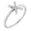 Platinum .07 CTW Diamond Initial X Ring Ref. 15158843
