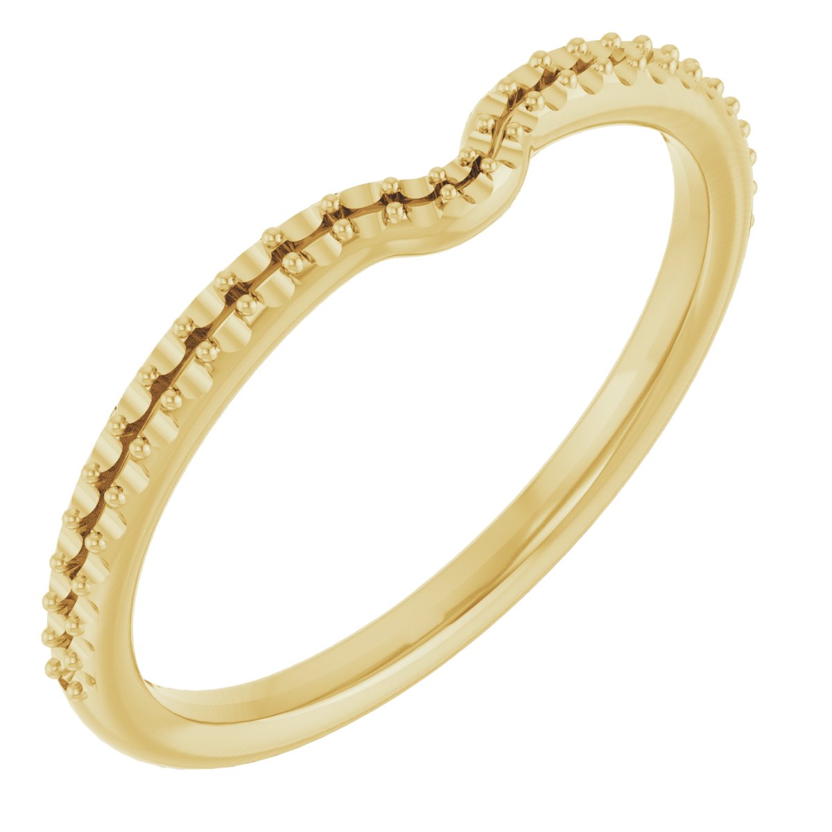 14K Yellow 1/8 CTW Diamond Matching Band