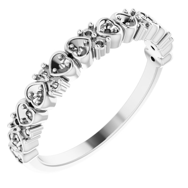 14K White 1/5 CTW Natural Diamond Anniversary Band