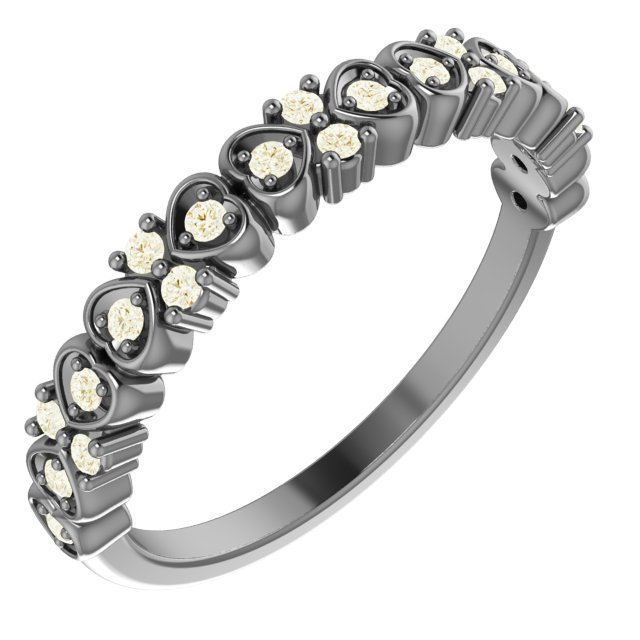Accented Heart Anniversary Band