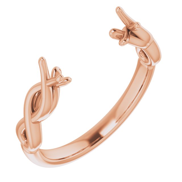 Cathedral-Style Infinity-Inspired Open Shank for Multi-Stone Setting