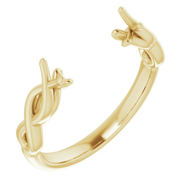 Cathedral-Style Infinity-Inspired Open Shank for Multi-Stone Setting