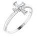 Sterling Silver 1/10 CTW Natural Diamond Stackable Cross Ring