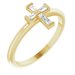 14K Yellow 1/10 CTW Natural Diamond Stackable Cross Ring
