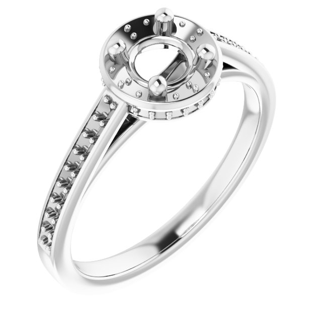 Hidden Halo-Style Engagement Ring