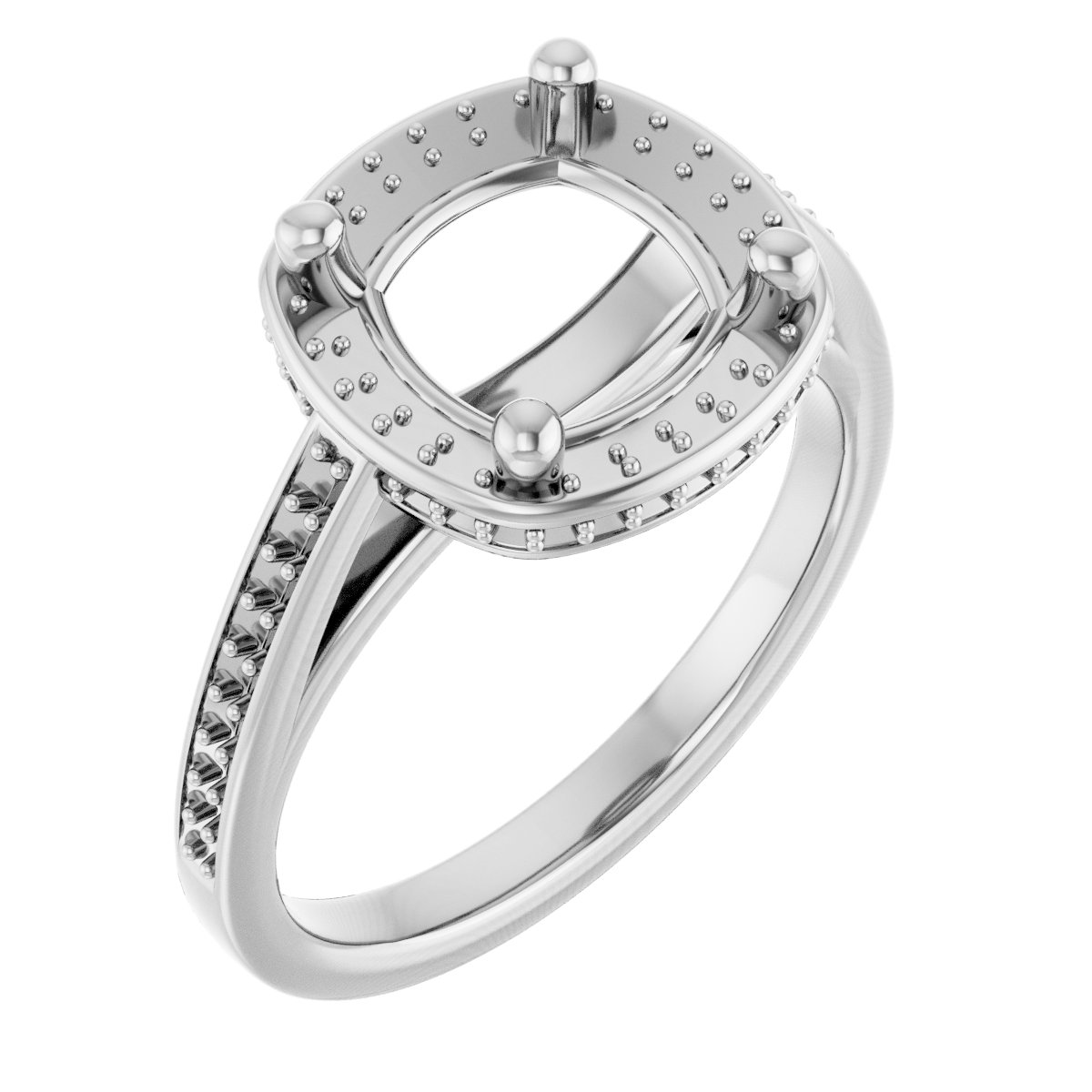 Hidden Halo-Style Engagement Ring