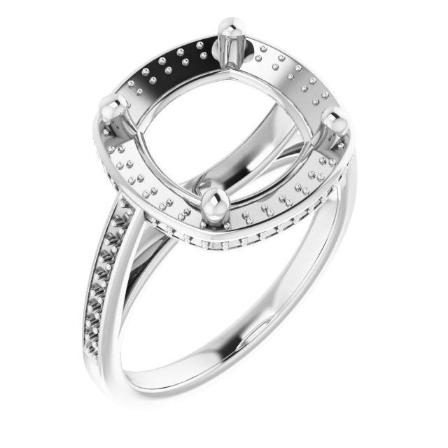 Hidden Halo-Style Engagement Ring
