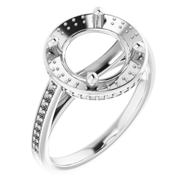 Hidden Halo-Style Engagement Ring