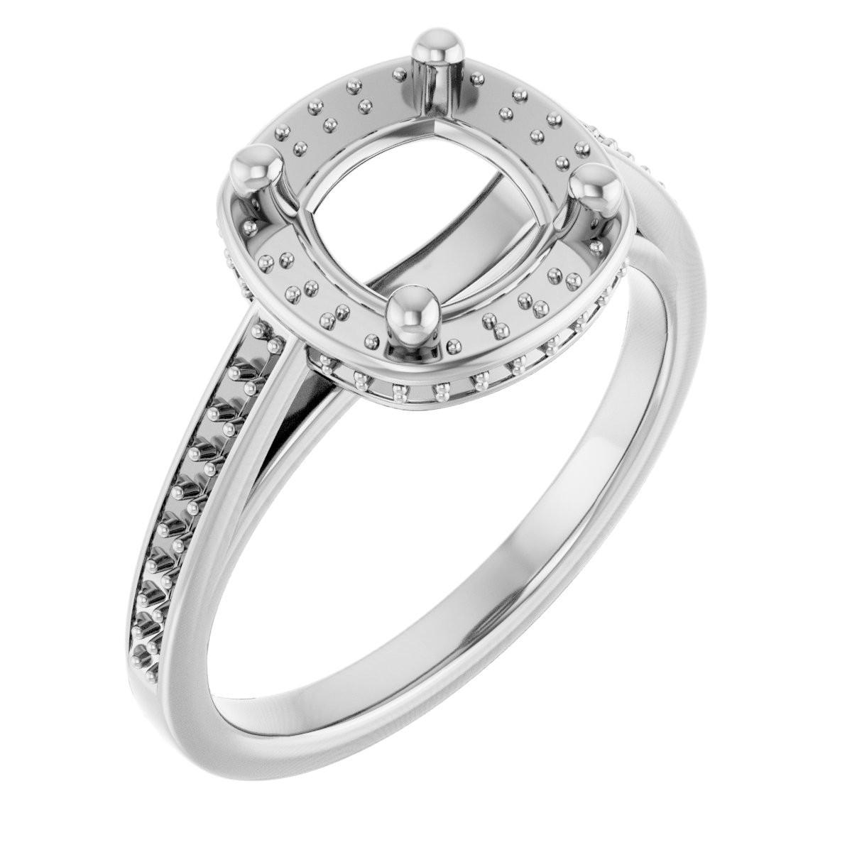 Hidden Halo-Style Engagement Ring