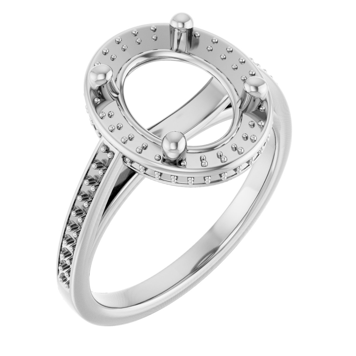 Hidden Halo-Style Engagement Ring
