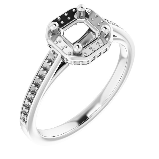 Hidden Halo-Style Engagement Ring