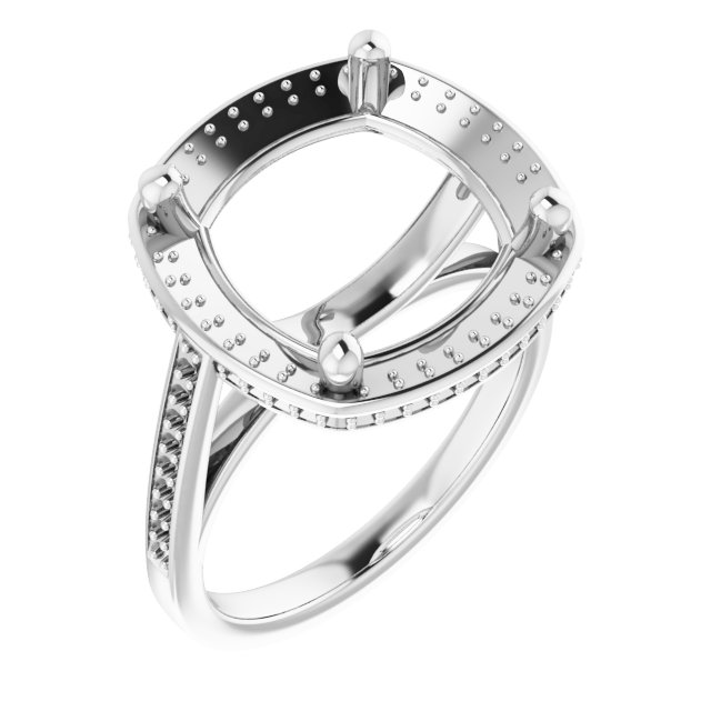 Hidden Halo-Style Engagement Ring