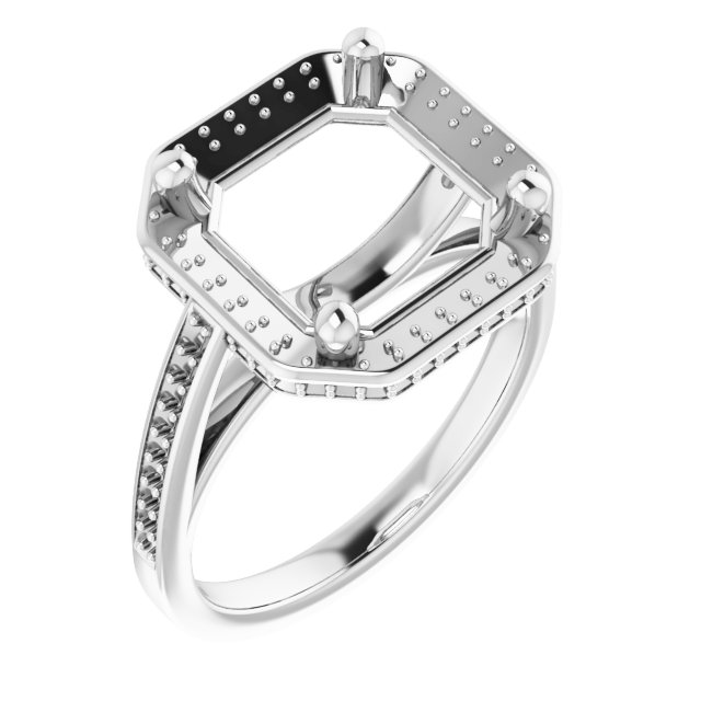 Hidden Halo-Style Engagement Ring