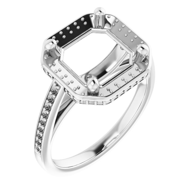 Hidden Halo-Style Engagement Ring