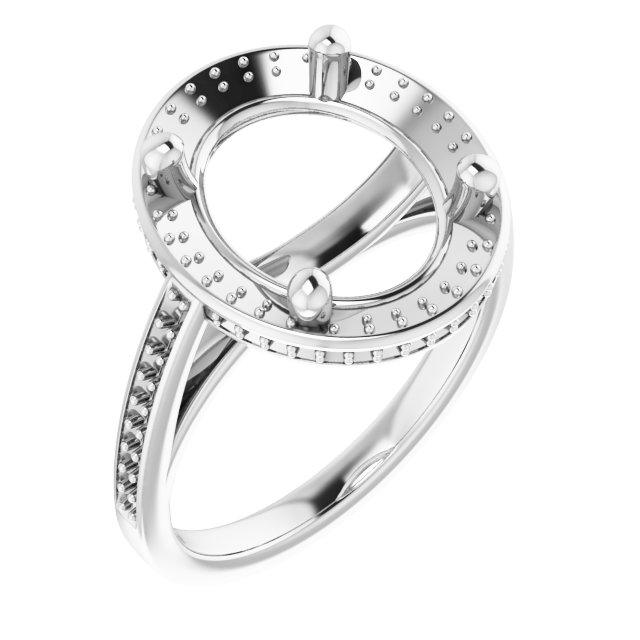Hidden Halo-Style Engagement Ring