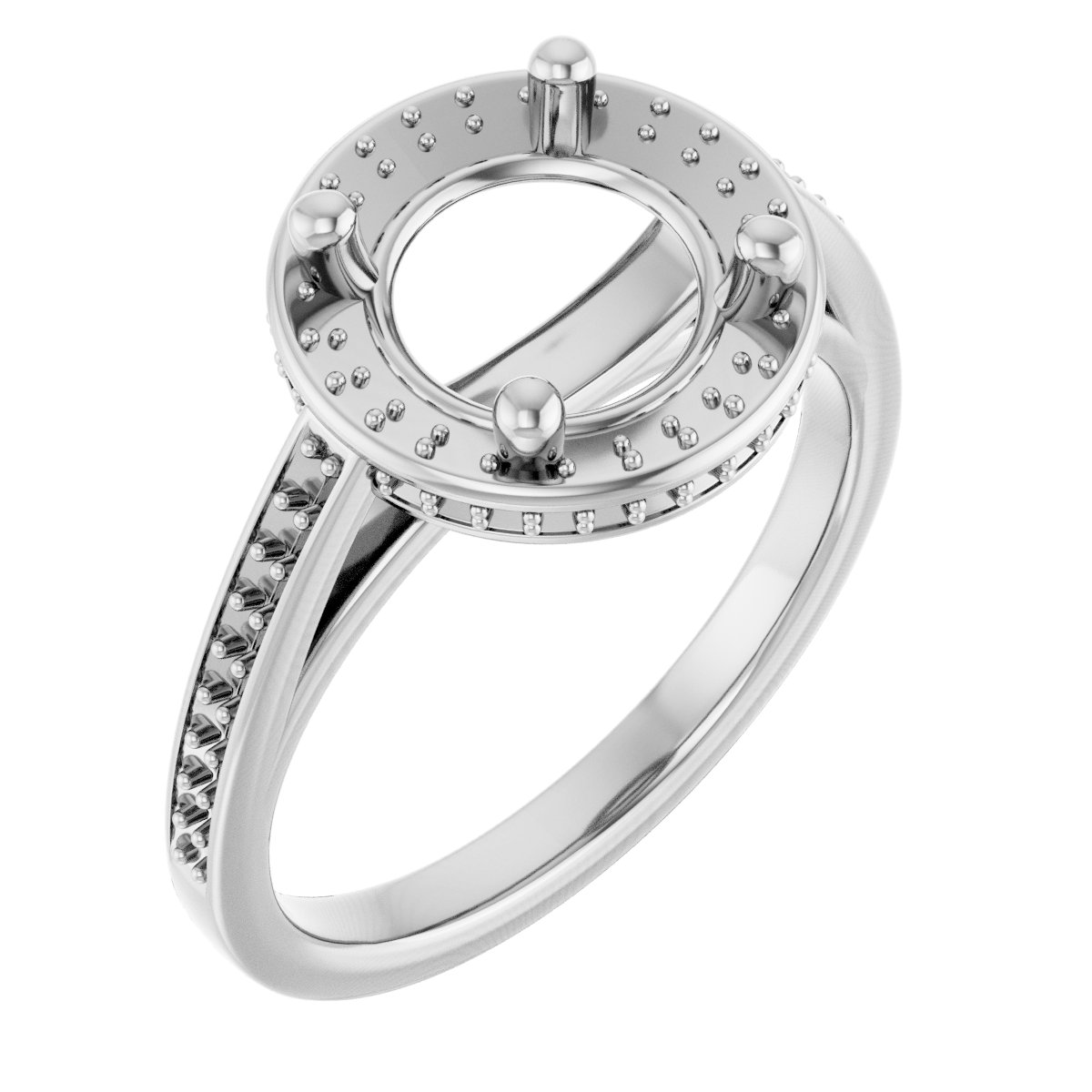 Hidden Halo-Style Engagement Ring