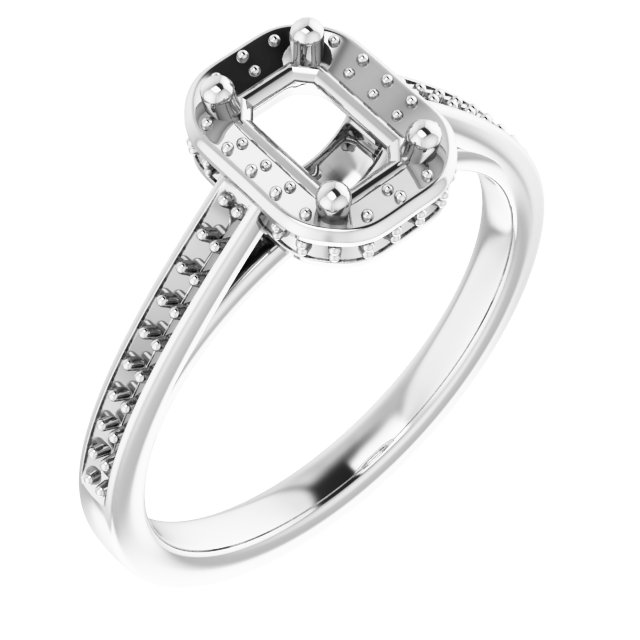 Hidden Halo-Style Engagement Ring
