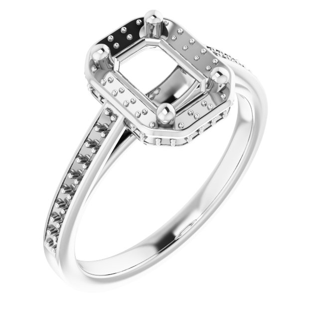 Hidden Halo-Style Engagement Ring