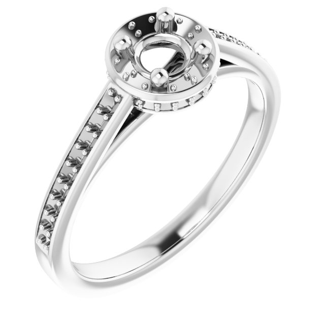 Hidden Halo-Style Engagement Ring