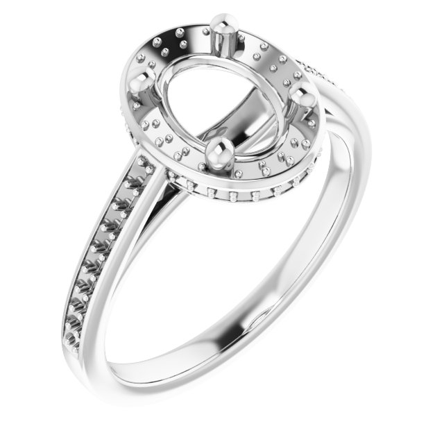 Hidden Halo-Style Engagement Ring