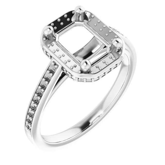 Hidden Halo-Style Engagement Ring