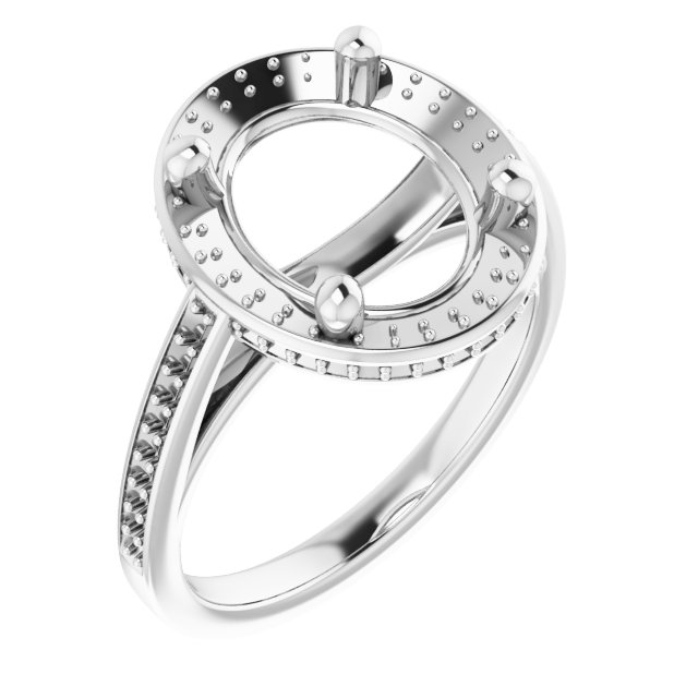 Hidden Halo-Style Engagement Ring