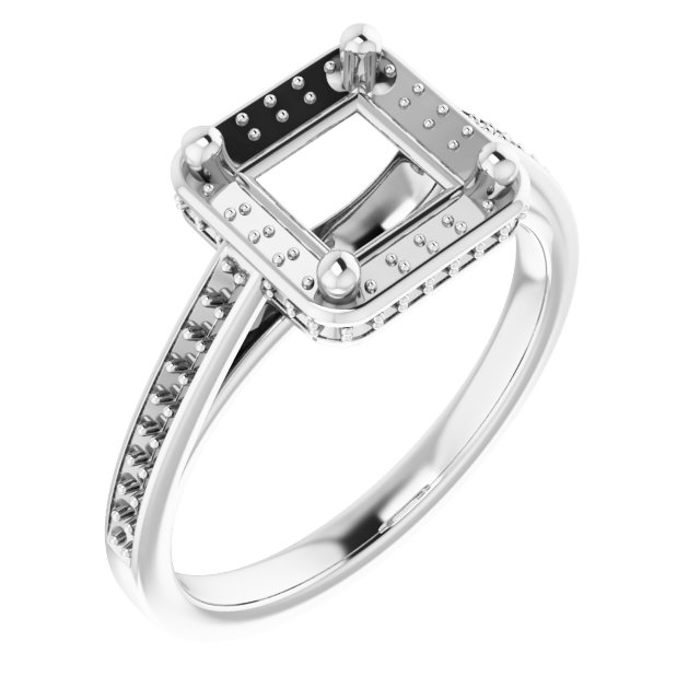 Hidden Halo-Style Engagement Ring