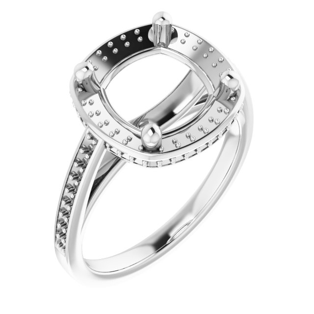Hidden Halo-Style Engagement Ring