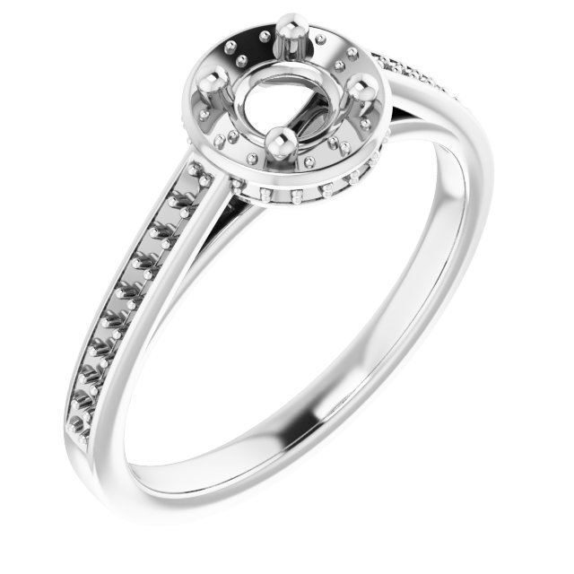 Hidden Halo-Style Engagement Ring