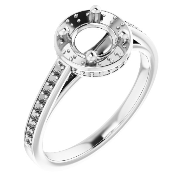 Hidden Halo-Style Engagement Ring