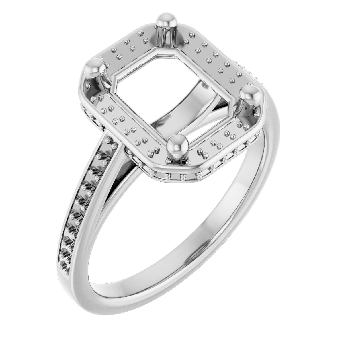 Hidden Halo-Style Engagement Ring