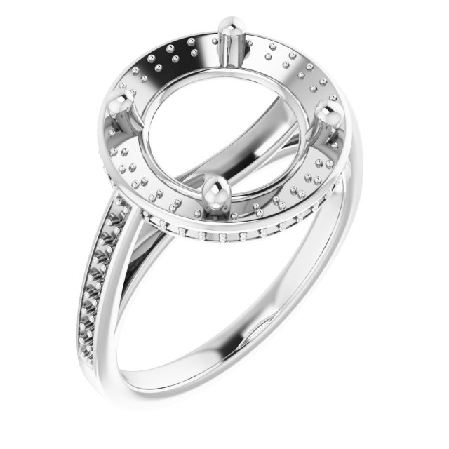 Hidden Halo-Style Engagement Ring