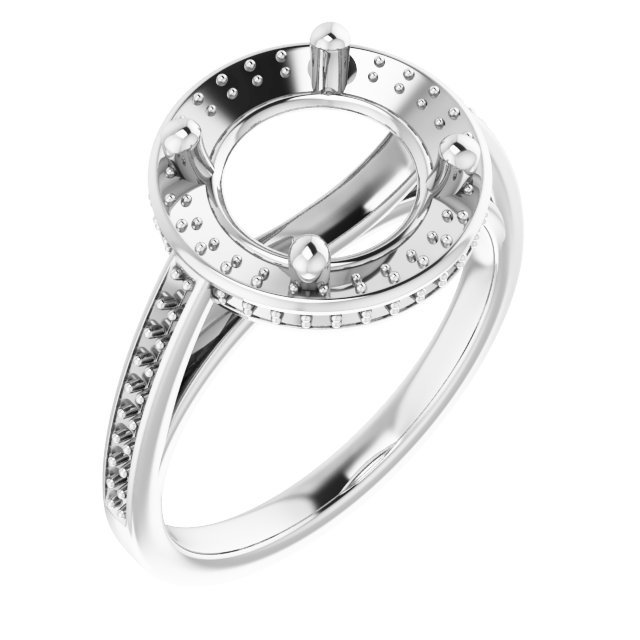 Hidden Halo-Style Engagement Ring