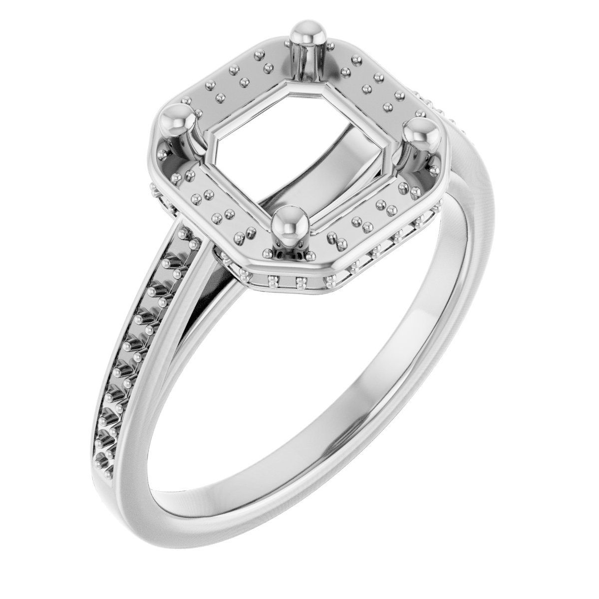 Hidden Halo-Style Engagement Ring