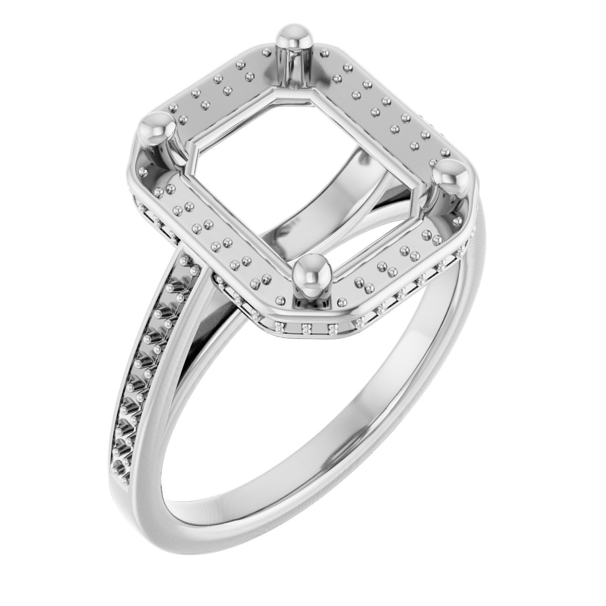 Hidden Halo-Style Engagement Ring