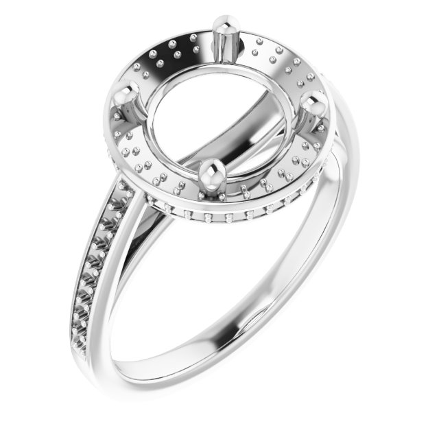 Hidden Halo-Style Engagement Ring