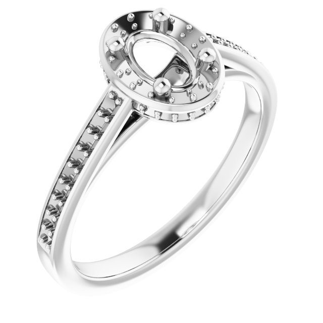Hidden Halo-Style Engagement Ring