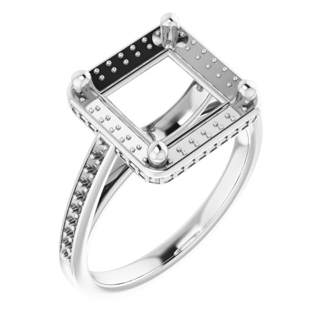 Hidden Halo-Style Engagement Ring