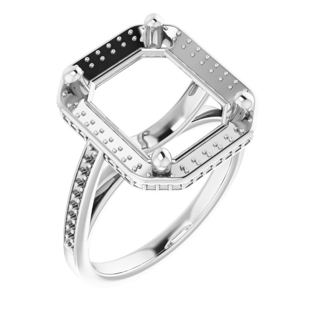 Hidden Halo-Style Engagement Ring