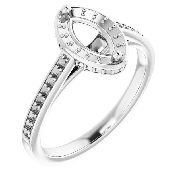 Hidden Halo-Style Engagement Ring