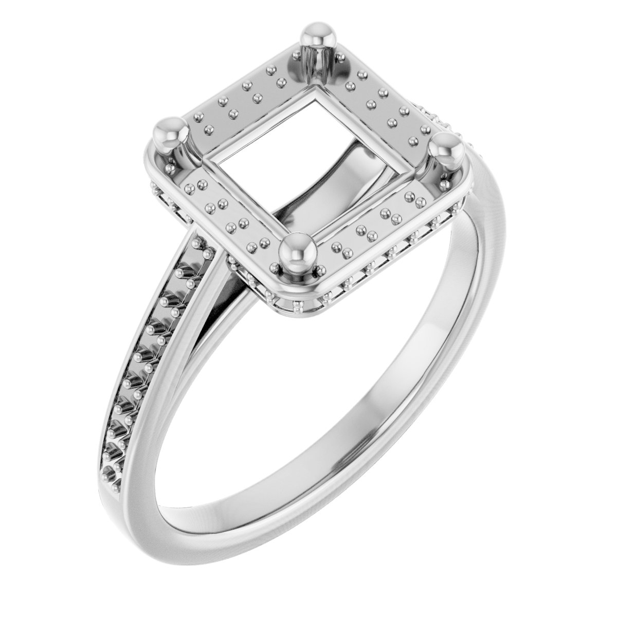 Hidden Halo-Style Engagement Ring